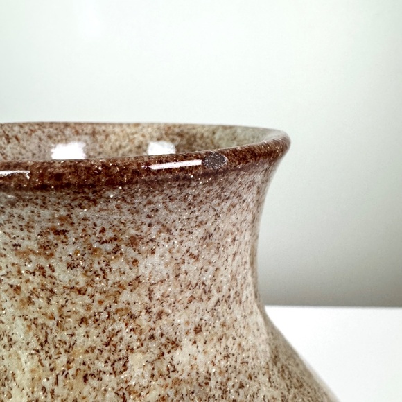Old Time Pottery Floral Salt Glaze Speckled Ceramic Vase Vintage 80’s - Picture 8 of 11